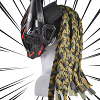 Casque de cosplay personnalisable avec perruque à dreadlocks indiennes, équipement tactique amusant pour l'extérieur