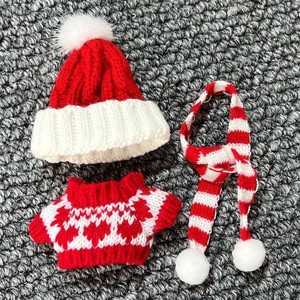 Ensemble de tenues de Noël pour poupées en vinyle, pulls en tricot, chapeaux, vêtements d'hiver pour poupées, version Q, unisexe, nouveaux accessoires - Product Image 5