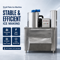 Machine à glace en paillettes personnalisée de 1 tonne, à économie d'énergie, automatique, en acier inoxydable, pour la conservation des fruits de mer sur les bateaux de pêche et les chaluts
