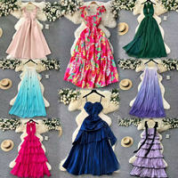 Robe nuisette en satin tendance été pour femme, sexy, à fines bretelles, dos nu, fendue haute, longueur midi, pour la plage, les soirées et les clubs