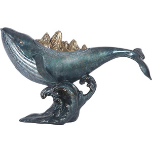 Figura de ballena de latón con diseño de montaña dorada, soporte para incienso hecho a mano para decoración del hogar u oficina - Product Image 4
