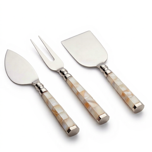 Elegant <b>Cheese</b> <b>Knife</b> <b>Set</b> With Resin Handles Stainless Steel Blades Eco Friendly Durable For Kitchenware Use And Hotel Use - Product Image 1