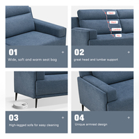 Ensemble de canapés modulaires en tissu de style classique, luxueux, moderne et vintage, 2-3 places, pour hôtel, salon