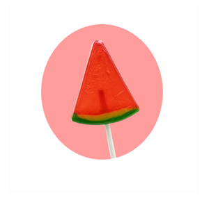 Sıcak satış tatlı meyveli sert Lolly Pop karpuz şekli uzun çubuk sert şeker lolipop - Product Image 6