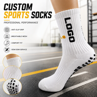 Chaussettes de Pilates pour hommes avec logo personnalisé, impression numérique, bord côtelé, soutien de la voûte plantaire, maille antidérapante