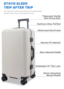 <span class=keywords><strong>Valise</strong></span> <span class=keywords><strong>de</strong></span> <span class=keywords><strong>voyage</strong></span> <span class=keywords><strong>de</strong></span> 24 pouces en polycarbonate portable <span class=keywords><strong>de</strong></span> <span class=keywords><strong>marque</strong></span> personnalisée avec roulette spinner sac à bagages durable pour hommes - Product Image 3