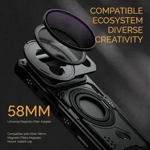 <span class=keywords><strong>Iron</strong></span> Head TILTA Compatible avec <span class=keywords><strong>iPhone</strong></span> 17 <span class=keywords><strong>Pro</strong></span>/ProMax Apple 17 Phone Rabbit Cage Housse de protection en métal alliage d'aluminium Professionnel - Product Image 4