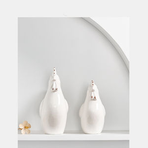 Décoration créative de jardin de maison, décoration intérieure extérieure, ornements de coq, Statue de <span class=keywords><strong>poule</strong></span>, Figurines de poulets et de coq en céramique - Product Image 2