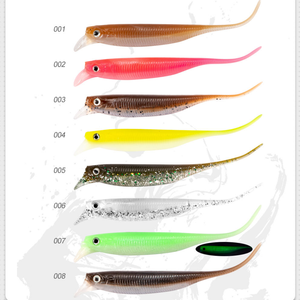 Swimbait souple à queue aiguille 80mm 2.5g |   <span class=keywords><strong>Leurre</strong></span> de pêche 3D à texture réaliste pour achigan et brochet (MOQ 20, OEM/ODM disponible) - Product Image 2