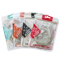 Produits électroniques en plastique sac à fermeture éclair utilisé pour emballer l'écouteur et câble de données personnalisé sachets d'emballage
