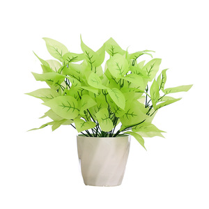 ต้นไม้ประดิษฐ์ในกระถาง ใบสีส้ม พลาสติก ตกแต่งภายในบ้าน สำนักงาน ของประดับตกแต่ง ขนาดเล็ก สมจริงสูง - Product Image 4