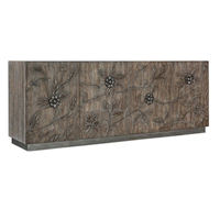 Armoire de rangement moderne classique à 3 portes en bois de chêne massif Table console sculptée à la main pour la maison Salon Table console élégante Design