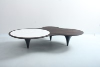Table basse décorative de salon de dessus en bois en céramique de vente en gros d'usine minimaliste italien moderne