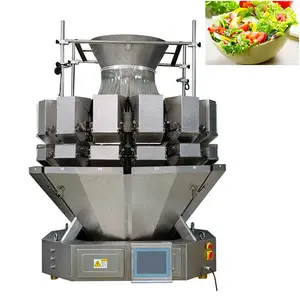 Frutta verdura fresca spinaci lattuga pesatura automatica macchina per imballare 14 teste macchina pesatrice per insalata