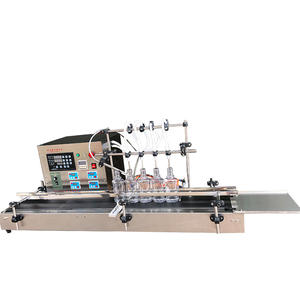 Máquina Automática de Llenado de Líquidos <span class=keywords><strong>con</strong></span> Bomba y Motor de Acero Inoxidable de 4 Cabezales para Vinagre y <span class=keywords><strong>Alcohol</strong></span>, <span class=keywords><strong>con</strong></span> Cinta Transportadora, Ahorro de Energía - Product Image 3