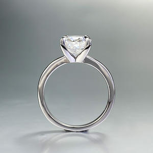 925 plata esterlina 8x10mm corte ovalado solitario Cubic Zirconia CZ boda promesa anillos para ella - Product Image 5