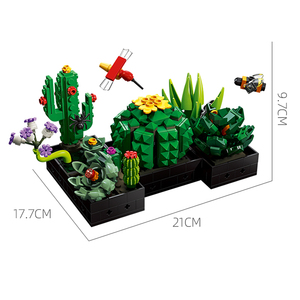 JIE STAR JJ9011 Juguetes creativos Planta en maceta Serie Cactus Flor Ladrillo Ramo Flor Bloques de construcción Set Juguete - Product Image 6
