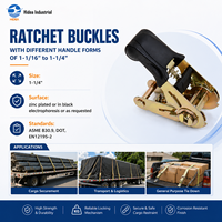 HIDEA 1-1/4"  BS 2000KG Boucle à cliquet robuste, boucle de fixation à cliquet, acier zingué, tendeur à cliquet pour camion, remorque