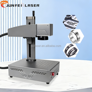 เครื่องเลเซอร์มาร์กกิ้งตั้งโต๊ะ JUNFEI OEM 20W/30W ไฟเบอร์เลเซอร์ พื้นที่ทำงาน 75x75 มม. ระบายความร้อนด้วยอากาศ แกะสลักโลหะ รองรับไฟล์ DXF/BMP/PLT - Product Image 1