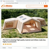 Tente de camping élégante et spacieuse, résistante aux intempéries, à montage rapide, pour les rassemblements de camping, les événements sociaux en plein air