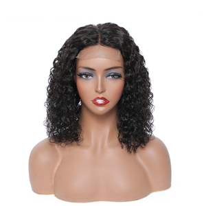 Perruques Courtes Ondulées Bob <span class=keywords><strong>Cheveux</strong></span> Humains Sans Colle Brésiliennes HD Lace Frontal Complètes pour Femmes Noires - Product Image 1