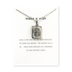 Collar <span class=keywords><strong>con</strong></span> Colgante <span class=keywords><strong>de</strong></span> Cruz Cuadrada para Hombre y Mujer, <span class=keywords><strong>con</strong></span> <span class=keywords><strong>Cadena</strong></span> <span class=keywords><strong>de</strong></span> Acero Inoxidable, Regalo para el Día del Padre - Product Image 2