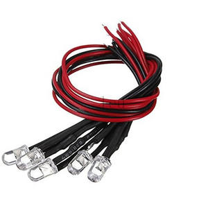 Ampoule LED pré-câblée de 20cm, 5mm, Diodes électroluminescentes pour bricolage, décoration de la maison, indicateur en métal LED, tableau de bord <span class=keywords><strong>pilote</strong></span> - Product Image 5