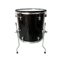 14*14-inch Adjustable Wooden Electronic Floor Tom Drum Dual-zone 3-layer Net Head and Frame