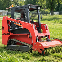 TAIJIN TS38 Kubota Diesel Crawler Skid Steer Loader-Mini Loader Serbaguna dengan Berbagai Lampiran, Kapasitas Bucket 0.2m, 1400kg