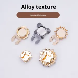 <span class=keywords><strong>Botones</strong></span> de perlas de diamantes de imitación rectangulares galvanizados de alta calidad nuevos gemelos transfronterizos de Venta caliente <span class=keywords><strong>botones</strong></span> cubiertos de ropa - Product Image 2