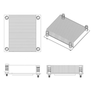 Intel 1150/1155/1156 1u Máy Chủ Và Lên Máy Tính Công Nghiệp Đồng Tinh Khiết <span class=keywords><strong>Cpu</strong></span> Skiving Tản Nhiệt - Product Image 6
