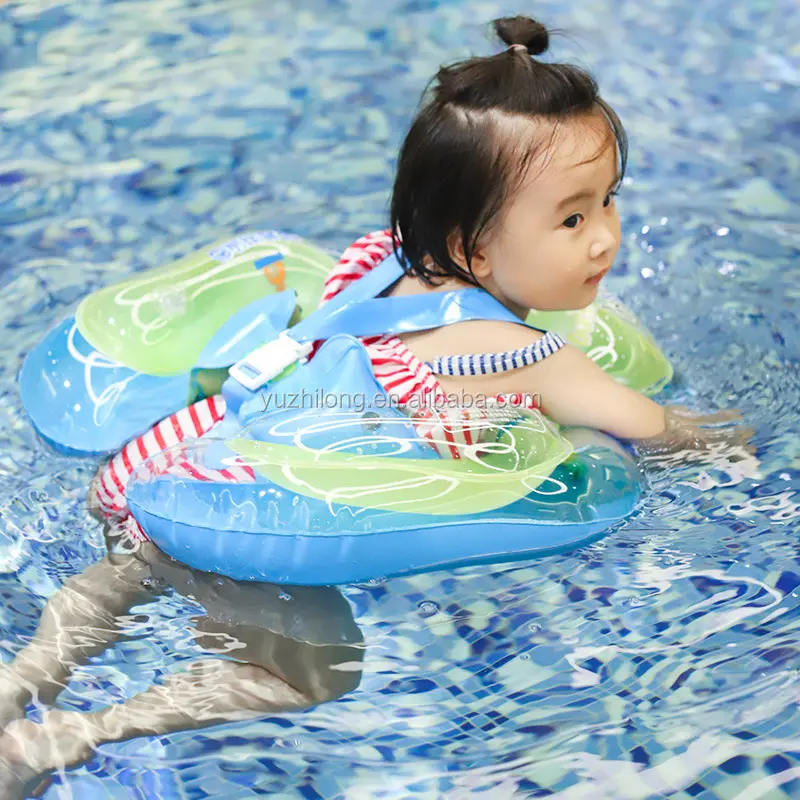 Vòng bơi cho bé vòng bơi dễ bị Vòng Đôi túi khí chống lật chống nghẹt cho bé Vòng nách trẻ em 0-6 tuổi N