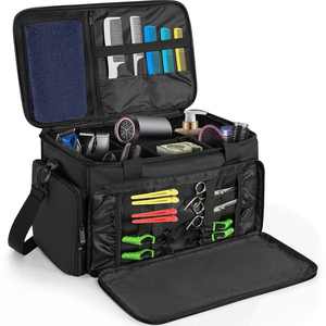 Sac de Coiffeur Grande Capacité avec Diviseurs Ajustables pour Organiser les Tondeuses, les Fournitures et Divers Outils de Coiffure - Product Image 1
