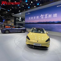 Plateforme tournante modulaire sans bruit pour exposition de véhicules, idéale pour les salons automobiles, installation facile sans creuser de fondations