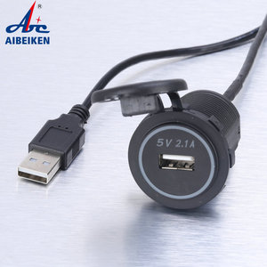 Abilkeen giá rẻ ds003b cổng duy nhất <span class=keywords><strong>USB</strong></span> sạc Ổ Cắm 2.1A <span class=keywords><strong>USB</strong></span> Car Power Charger với Vòng LED - Product Image 2