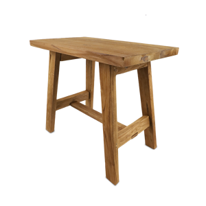 Banc en teck pliable minimaliste et écologique, design rustique démontable pour une utilisation en chambre - Product Image 2