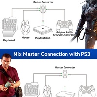 HYT Monster Combo Pack de Videojuegos 7 en 1, Adaptador de Juegos Inalámbrico de Alta Calidad con Teclado y Ratón de Metal y ABS, Multiplataforma