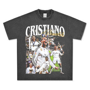 <span class=keywords><strong>Camiseta</strong></span> Oversize para Hombre 100% Algodón Y2K Desgastada, 240 GSM, Estilo Retro Pesado con <span class=keywords><strong>Hombros</strong></span> Caídos, Estampado DTG - Product Image 5