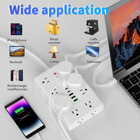 Multiprise industrielle VINISEM ABS 10A avec protection contre les surtensions, 16 prises, 3 USB-A, 3 USB-C, 3 ports, 1250W, pour hôpital et maison