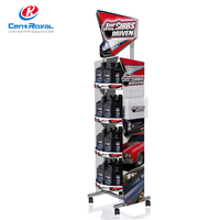 Support d'affichage au sol en métal personnalisé CentRoyal CR-MD-030 pour les magasins de détail, avec divers services professionnels OEM
