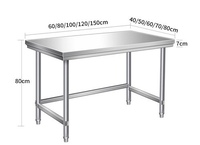 Table d'atelier en acier inoxydable 304 poli, épaissie, pour emballage alimentaire et usage industriel – Direct Usine