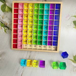 Arcobaleno acrilico blocco di costruzione Set Montessori costruzione sensoriale giocattoli impilabili divertente calcolo matematica blocco giocattolo per i bambini - Product Image 3