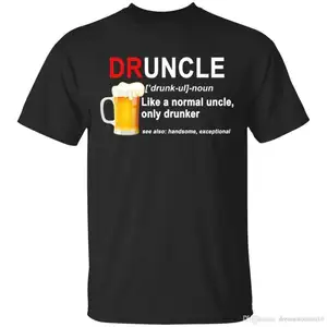 Heren T-Shirt Cadeau Voor Oom Grappig Leuk T-Shirt Dronken Oom Geschenken T-Shirts Voor Mannen