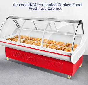 Multifunktions-Vitrine aus gebogenem Glas für Deli-Fleisch-Käse-Salat-für Fleisch großhändler - Product Image 2