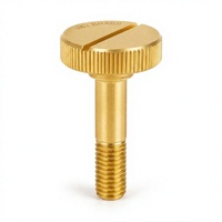 Longfan H62 Brass Thumb Screw Slotted Standard Thread Metric Hand Tightening Decorative Fastener M3-M12 OEM Custom