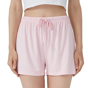 Shorts décontractés pour femme à taille mi-haute, coupe régulière, en toile polyester/coton, délavage clair, teint uni, mode estivale - Product Image 1