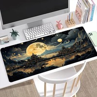 Peinture chinoise traditionnelle ciel clair de lune élégant PC tapis de souris de jeu tapis de Gamer Teclado tapis de tapis de bureau pour ordinateur portable 900X400