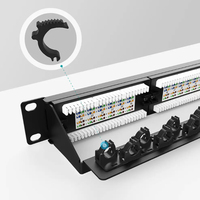 Panel Patch Jaringan Terlindung Long-lasting0 DingLiang 12/24/48Port Rj45 Cat6 Zinc Alloy untuk Gedung Perkantoran
