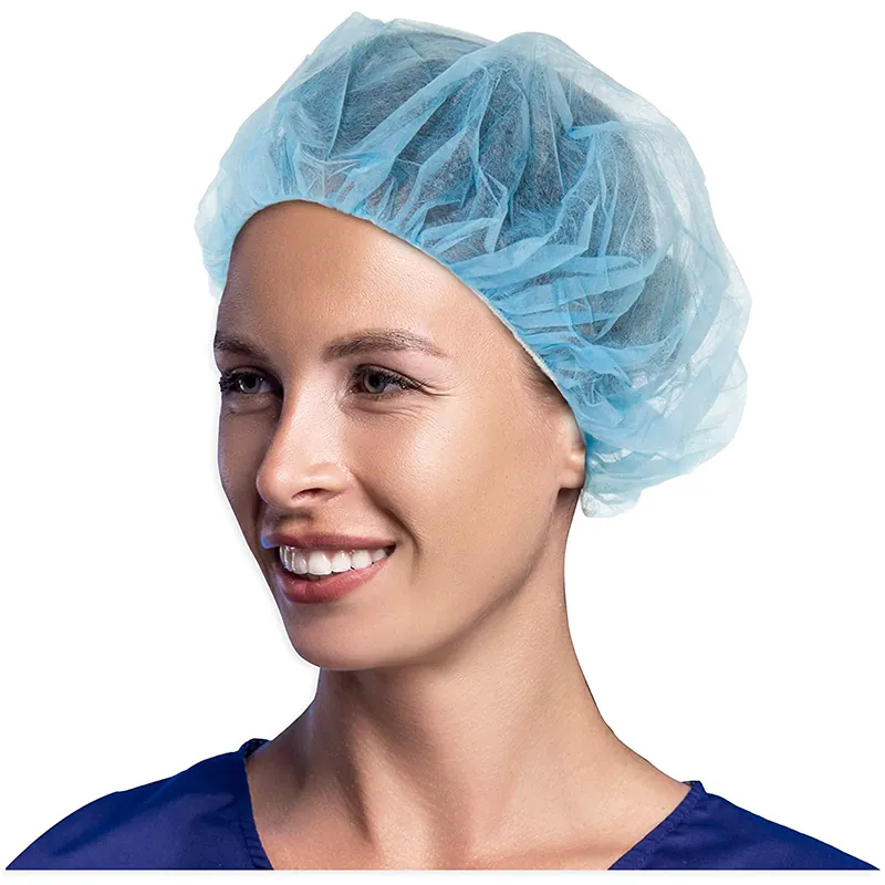 Jaring rambut sekali pakai medis Scrub Cap bedah Bouffant topi untuk perawat rumah sakit
