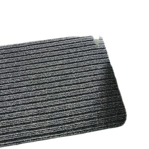 Entrance <b>Mat</b> Grey Striped Polyester Fiber Rectangle Non <b>Slip</b> Wear Resistant Hotel Use - Product Image 2